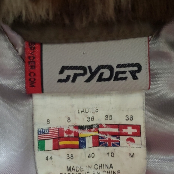 Spyder Quilted Full Zip Hooded Jacket Sz8 - Picture 7 of 10